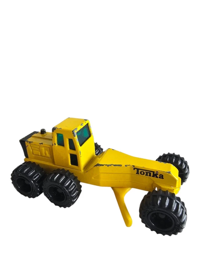 Vintage 90s Tonka Die Cast Road Grader  Yellow Construction 1994 - Image 3 of 4