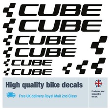 Cube bike labels / decals with free bike protection (25 pack) - 20+ colours