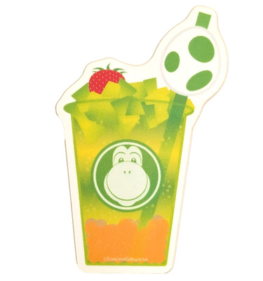 Nintendo World Yoshi's Fruity Honeydew Strawberry Soda Orange Boba 3'' Sticker