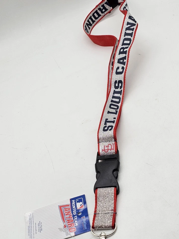 St Louis Cardinals MLB Sparkle Lanyard Neck Tag Keychain ID Keys Ticket Holder - Image 2 of 4