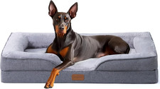 Extra Large Dog Bed Orthopedic with Bolster Sides Removable Egg-Crate Foam Water