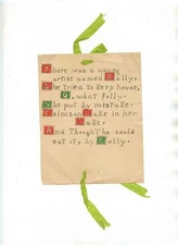 Young Artist Hand Drawn Poem with Ribbons 