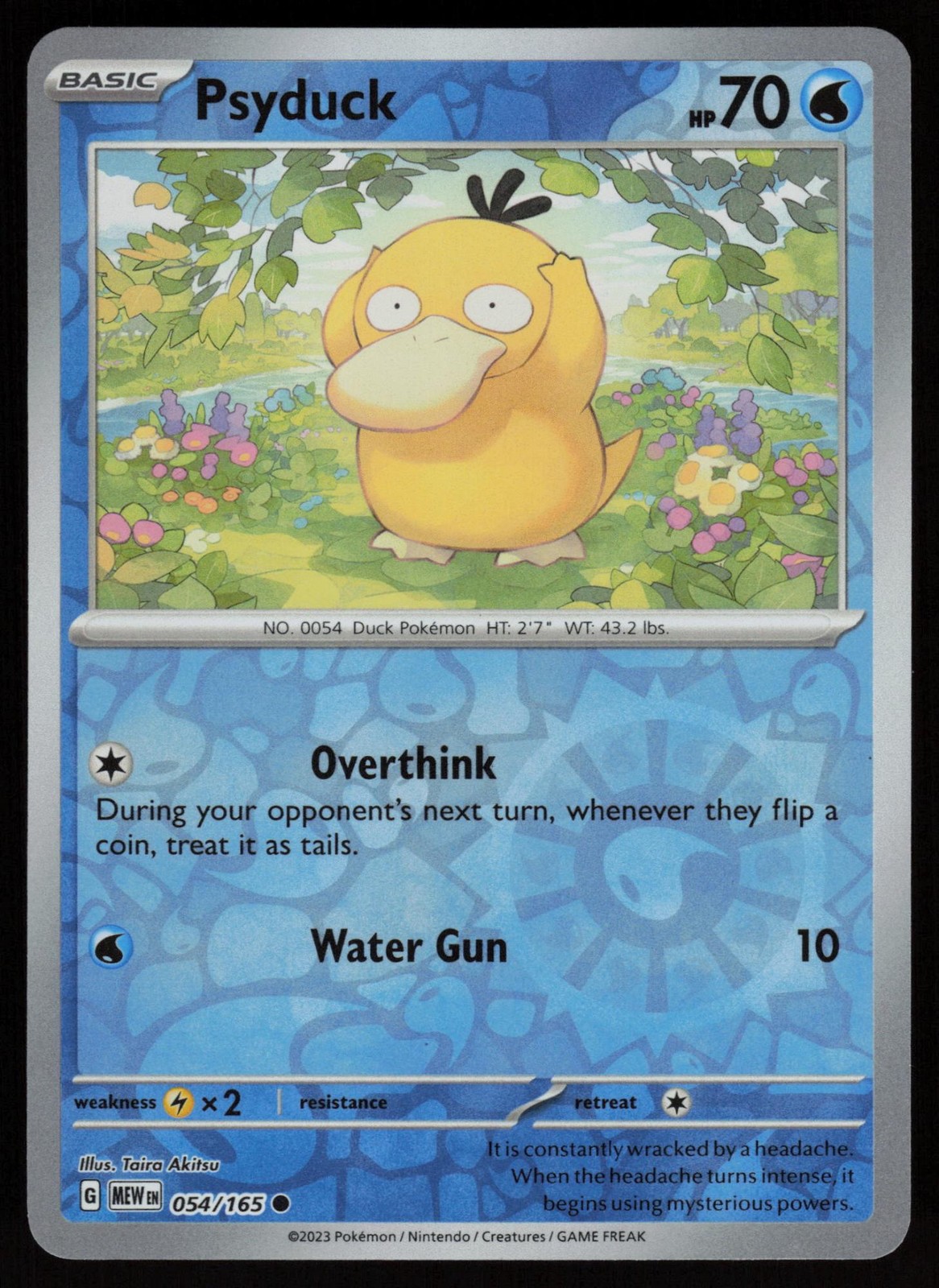 PSYDUCK 054/165 COMMON 151 POKEMON REVERSE HOLO NM/M
