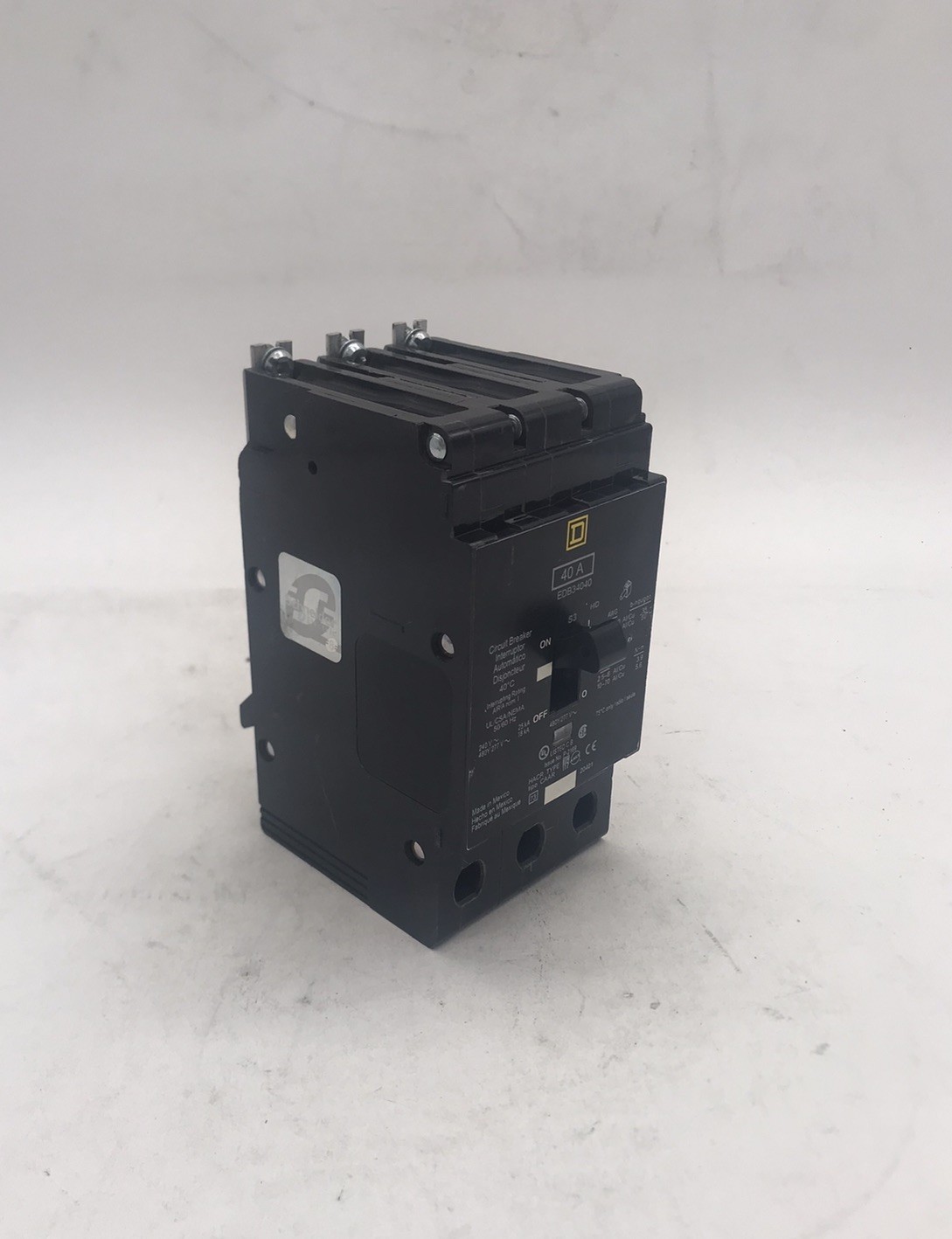 Houston Stock Square D Edb34040 Type Edb 40 Amp 480V Refurbish Free 2 Day Air