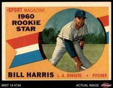 1960 Topps #128 Bill Harris RC Star Dodgers RC 4 - VG/EX