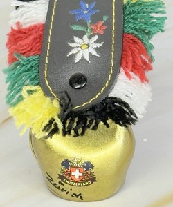 Swiss Cowbell With Leather And Multicolored Fringe Switzerland