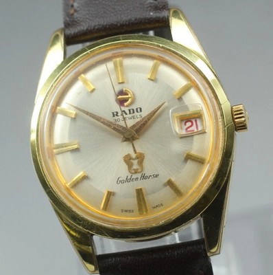 Vintage *Exc 5* Rado Golden Horse 11674/2 Gold 35mm Men's