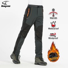 Men  s Winter Hiking Pants Waterproof Windproof Warm Fleece Outdoor Trousers