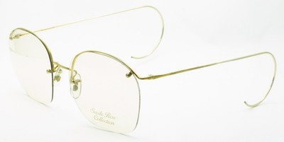 SAVILE ROW ENGLAND Rimway Gold 52x20mm Eyewear GESTELL RX Optical Eyeglasses -NOS