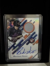 2025 Topps Pristine - Pristine Pieces Autograph Relics Brandon Nimmo #PPAR-BN