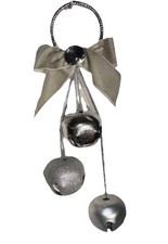 Christmas Jingle Bells Door Hanger Decoration Large Xmas Ornament Decor Silver