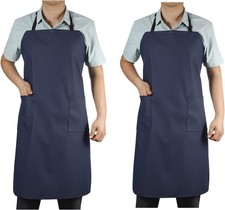 Waterproof Rubber Vinyl Apron W/ 2 Pockets - Lab Apron for DishWashing, Grooming