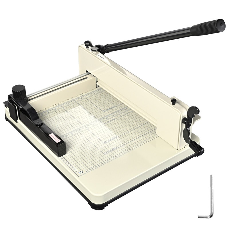 Paper Cutter Trimmer Industrial Guillotine 12" Cut Length Stack Heavy Duty