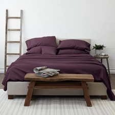 6-Piece Purple Solid Microfiber Twin XL Sheet Set Free Shipping New