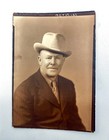 Man Wearing Cowboy Hat Suit Tie Vintage 1940s Found Photograph Sepia Rancher Bob — photo 2