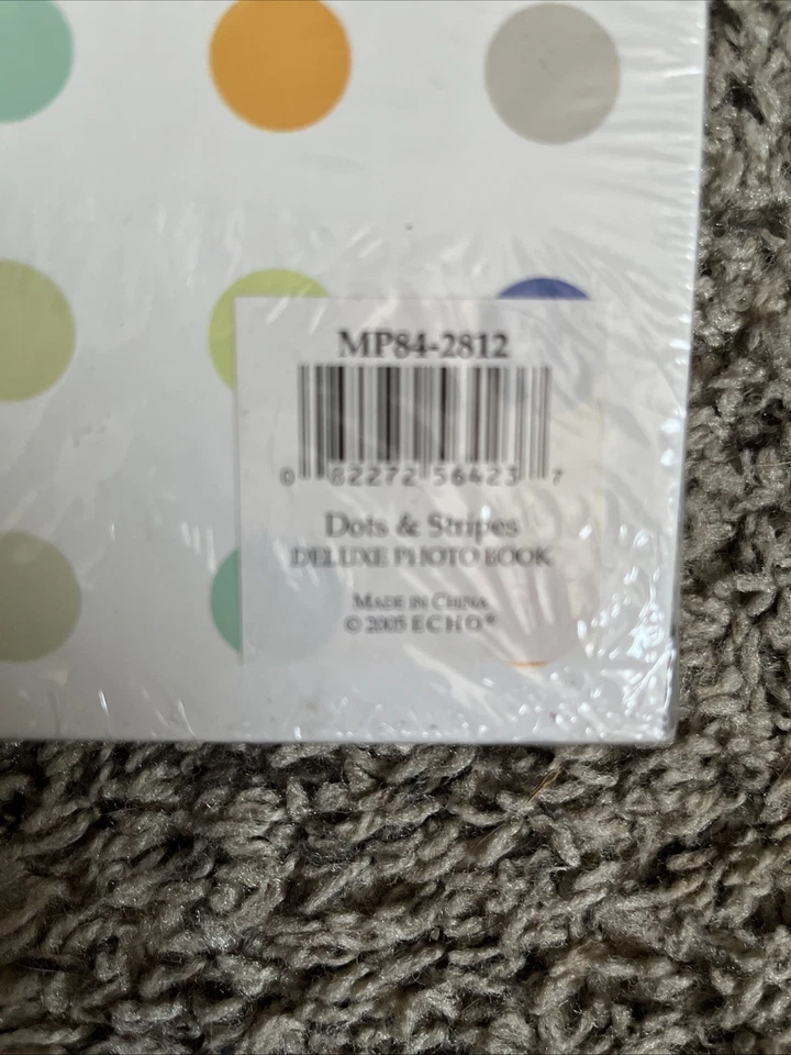 CR Gibson Deluxe Photo Book, Dots and Stripes 6.75 in x 7.5 in Baby Photo Album - Image 4 of 4