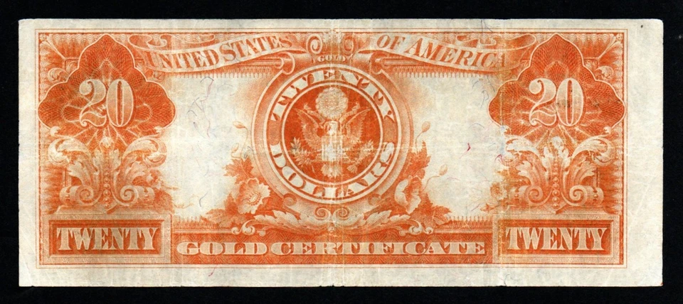 1922 $20 GRANDE Talla En estado bastante bueno + ¡Certificado histórico de oro! Foto 2 de 2