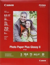 Canon Photo Paper Plus Glossy II 8.5  X 11   20 Sheets PP-201- Brand New Sealed