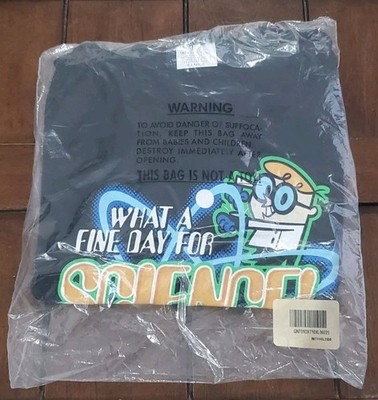 2000s Original Cartoon Network DEXTER'S LABORATORY T-Shirt XL *Brand New In Bag*