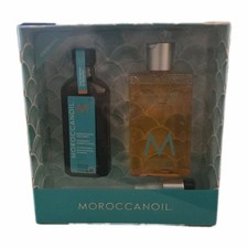 NIB Moroccanoil Original Treatment 3.4oz & Shower Gel 8.4oz Full SZ Set W/ Pump