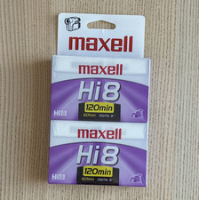 Maxell Hi8 Recordable Video Cassette Tape 120 min P6-120 Camcorder New 2 Pack