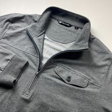 Travis Mathew 805 1/2 Zip Sweater Mens XL Gray Pullover Golf Cotton Stretch