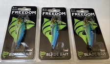 3 Freedom Tackle Vibrating Blade Bait 3/4oz Fishing Lure Herring S34