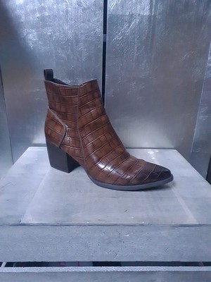 Neuwertige MARCO TOZZI Stiefeletten Gr 40 Stiefel Spitz Absatz dunkelbraun 2051