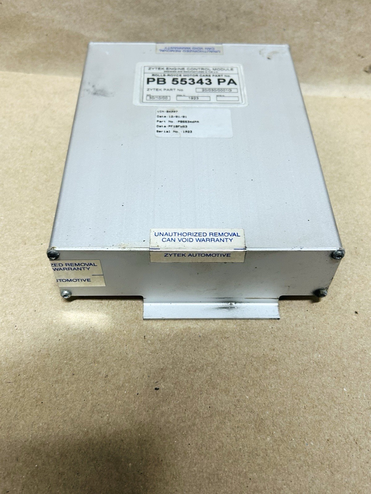 Bentley Arnage Le Mans Series 2000-2002 Electronic control unit