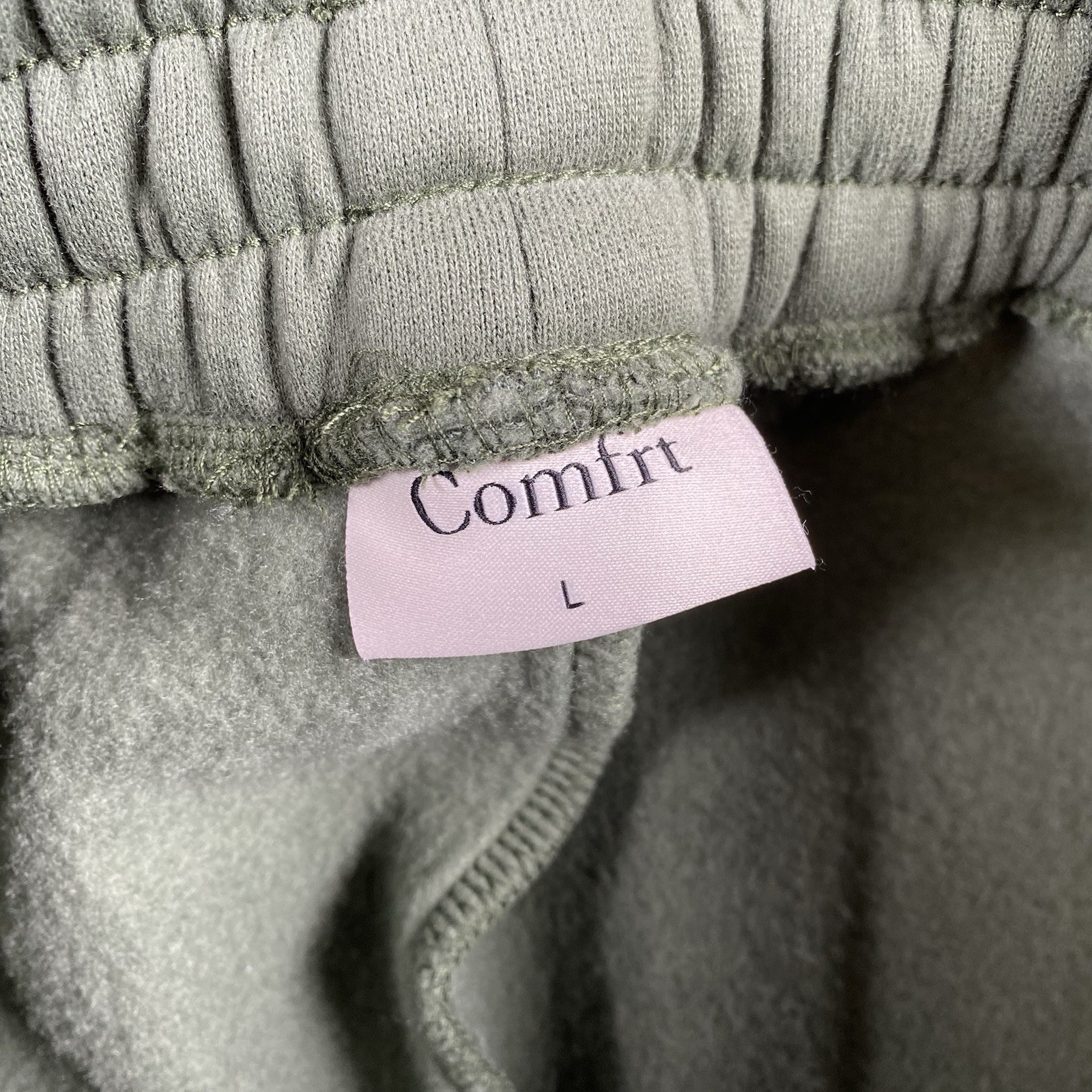 Comfrt Sweatpants Unisex Size L Forest Green Heavyweight Joggers Minimalist Logo