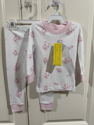 NWT Girls Kissy Kissy Two Piece Pink Princess Pajama Set Size 2 Pima
