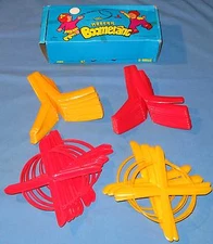 Boomerangs - 72 Miniature Plastic Boomerang Toys -  2 Different Colors & Models