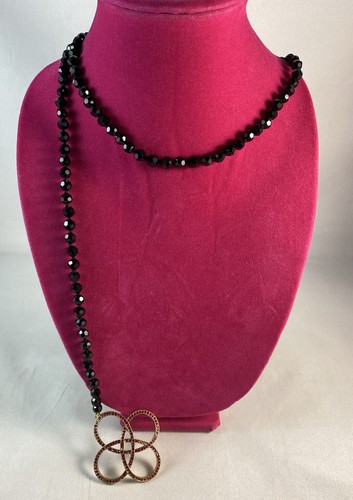Collar de cristal Lariat con cuentas HEIDI DAUS "Elegancia sin fin" ~ rojo Siam - Imagen 11 de 12