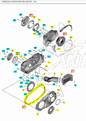 Original Gasket Variator Yamaha TMAX T-MAX 530 2012-2016 59C-15461