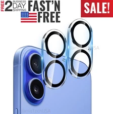 Tempered Glass Camera Lens Cover Protector for iPhone 17, 16, 16 Plus  - LOT