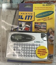 New Casio EZ- Label IT! LCD Printer KL-60SR-L Compact Tape System Label Maker