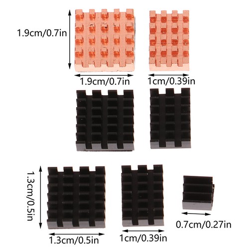 1Set Cooling Heat Sink Aluminum Heatsink Cooler Radiator For Orange Pi Zero 3/3B - Photo 3/15