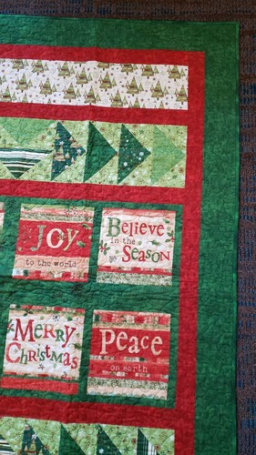 Handmade Quilt Christmas Finished Cardinals Birdhouse Merry Believe Joy Peace - Picture 3 of 10