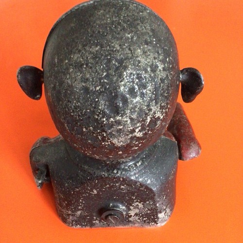 Rare Antique Vintage 1940s Starkies Mechanical Money Box Metal Bank Novelty Chap - Picture 4 of 12