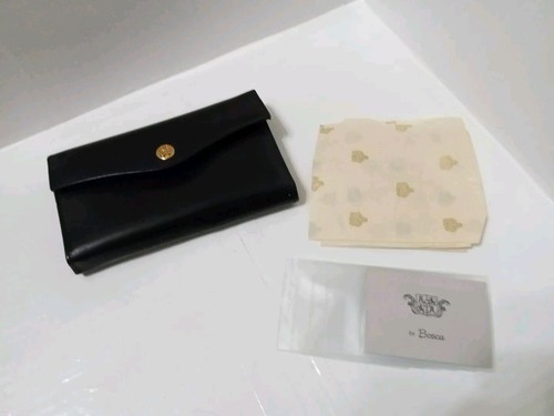 Bosca Wallet Old Leather Framed Checkbook Clutch Wallet Black - Picture 13 of 15