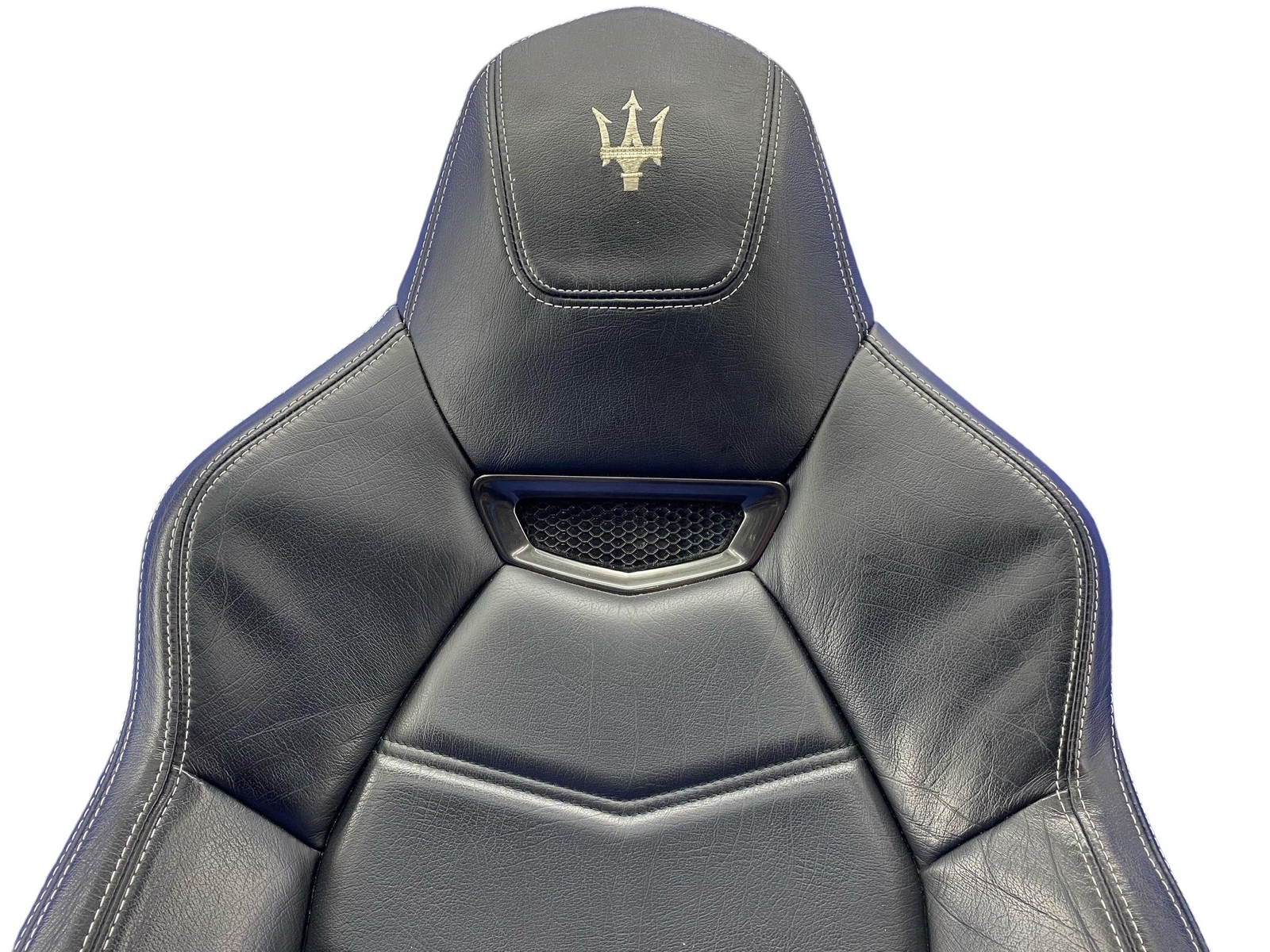 2013-2019 MASERATI GRANTURISMO FRONT LEFT UPPER SEAT CUSHION BLACK LEATHER *WEAR