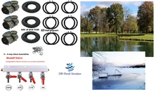 Rocking Piston Aerator Kit w/ 600' Tube 3/4HP 4.9cfm Pumps 12 Diffusers 3+acres