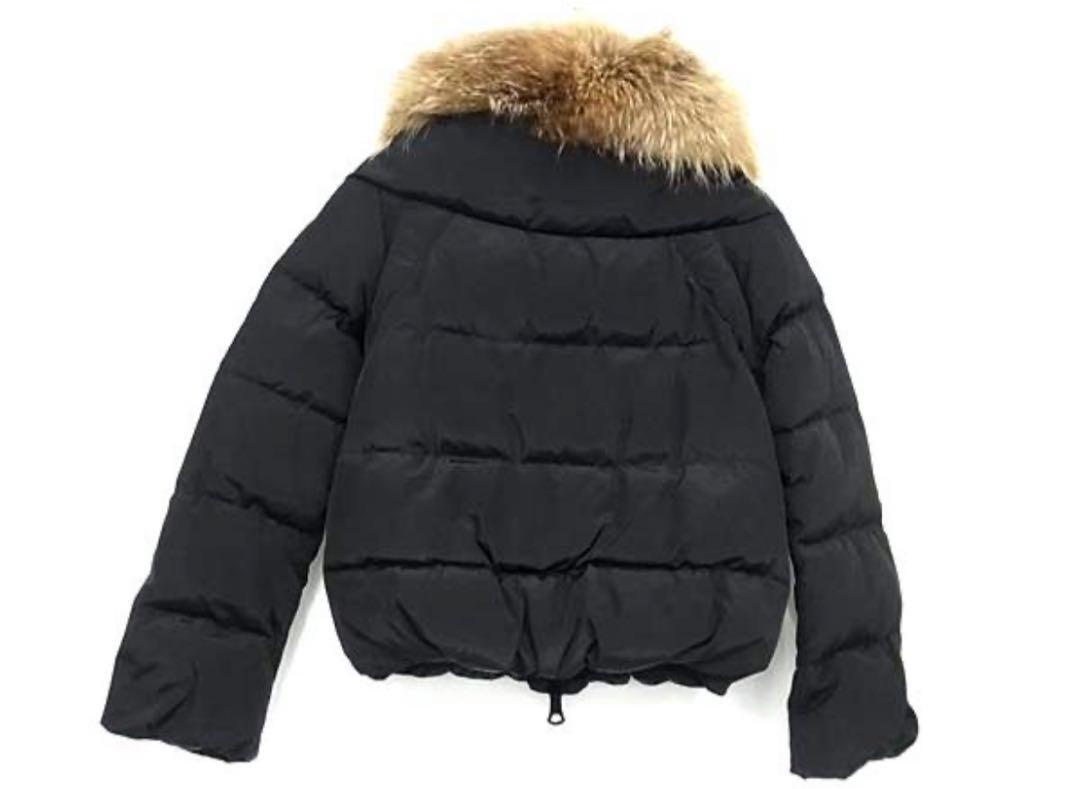 Moncler Comic Label Nylon x Fur Down Jacket Black Men's Size M