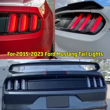For 2015-2023 Ford Mustang Euro Style LED Sequential Tail Light Smoke Brake Lamp