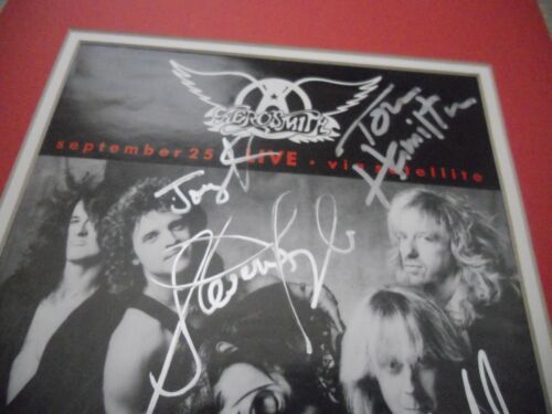 Aerosmith EARLY FULL Signatures Signed Autographed Photo Display PSA Certified - Picture 2 of 4