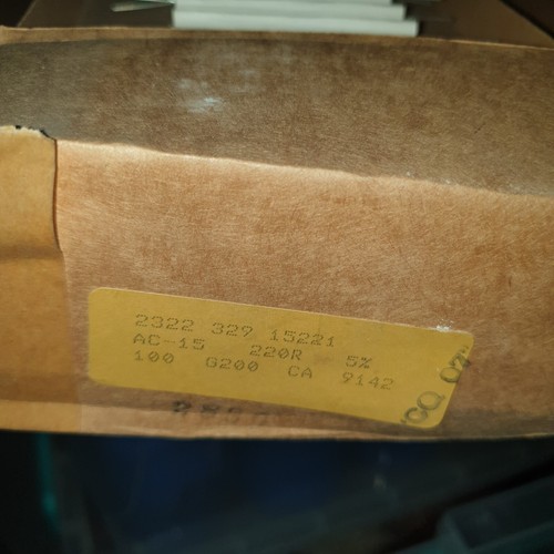 NOS PHILIPS AC15 220R 15W 5% non Flammeable W.W TUBE AMP RESISTORS! 16PCS! - Picture 2 of 9