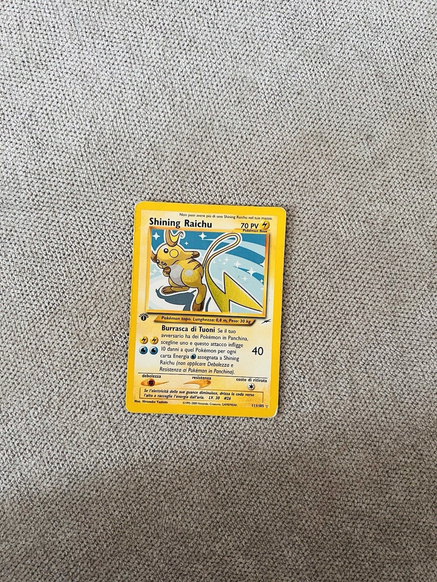 Shining Raichu 111/105 Neo Destiny 1st Edition Pokemon | eBay