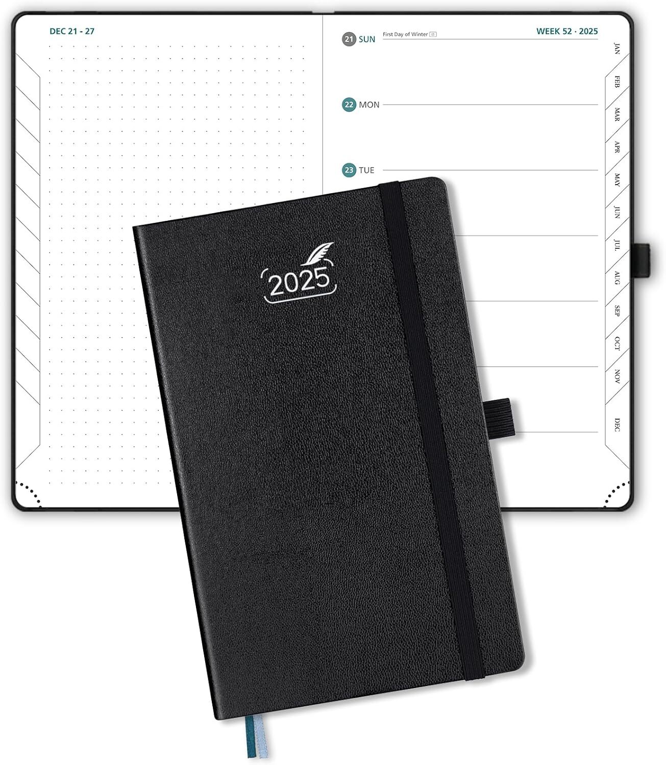 BEZEND 2025 Weekly Planner & Notebook Hardcover - Small 5