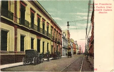 Casa del Presidente Don Porfirio Diaz en la Calle Cadena Mexico Postcard UNP