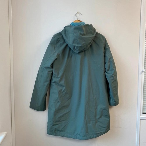 Land’s End men 3-in-1 long coat with quilted inside layers green / turquoise - Picture 4 of 8